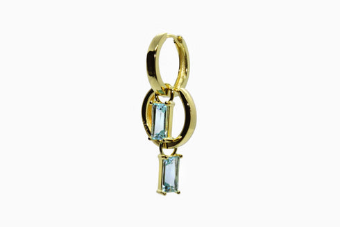 Ameya अमेय | Blauer Topas | Hoop | 18K Vermeil Vergoldung